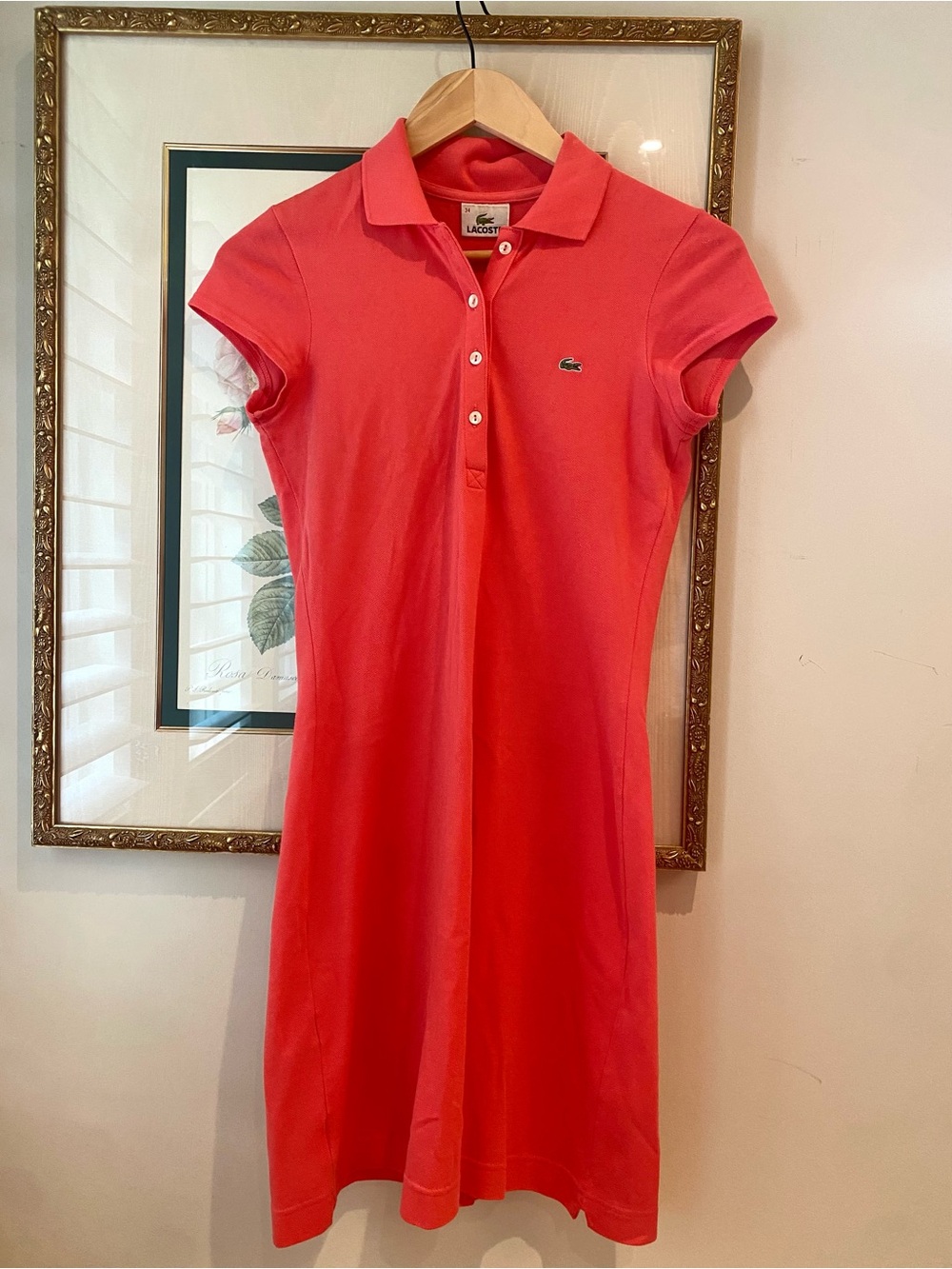 Lacoste Coral Polo Shirt Dress